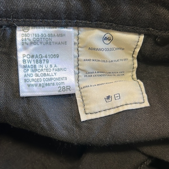 AG Adriano Goldschmied Isabelle High Rise Straight Leg Black Meteor Shower NEW - Picture 15 of 15